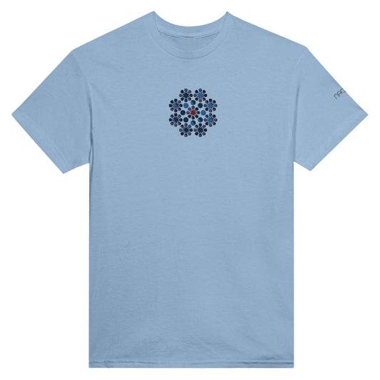 Brodé T-shirt Blue Islamic geometric pattern Cairo