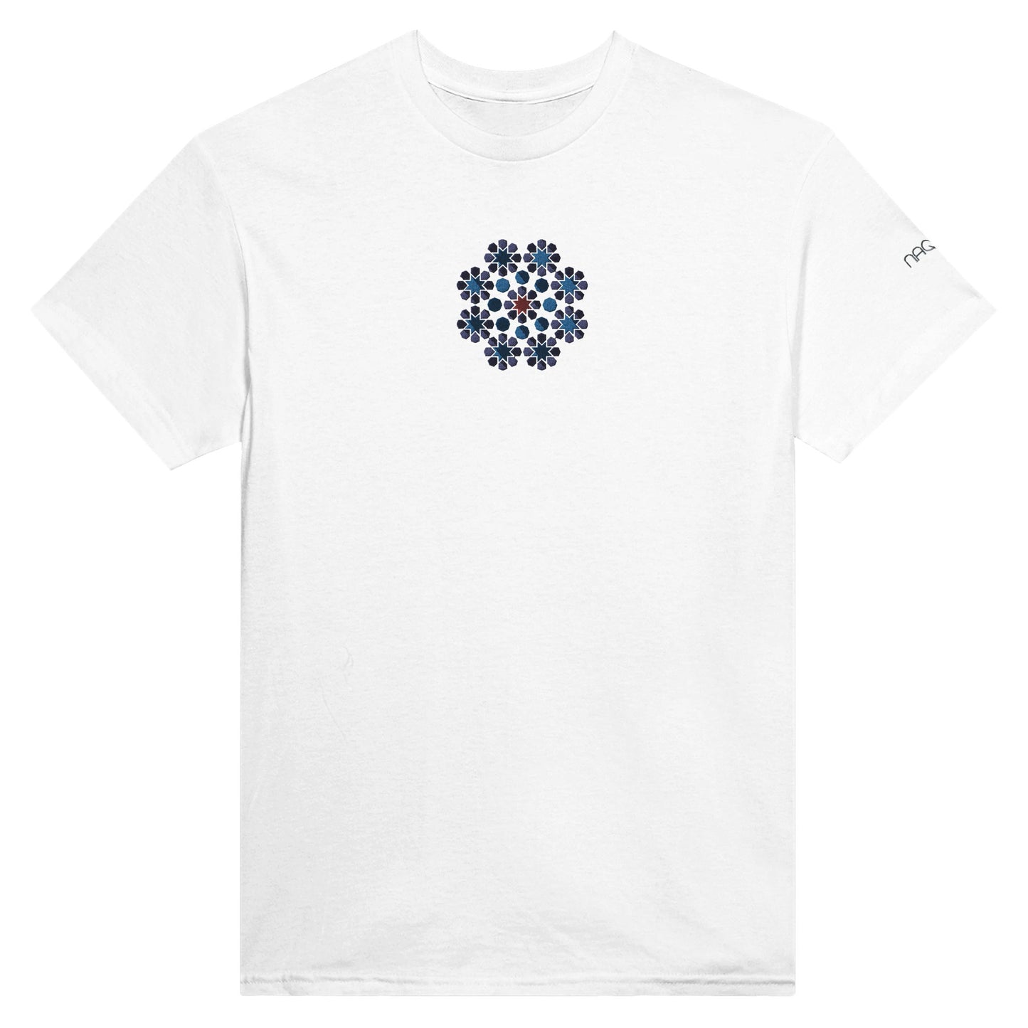 Brodé T-shirt White Islamic geometric pattern