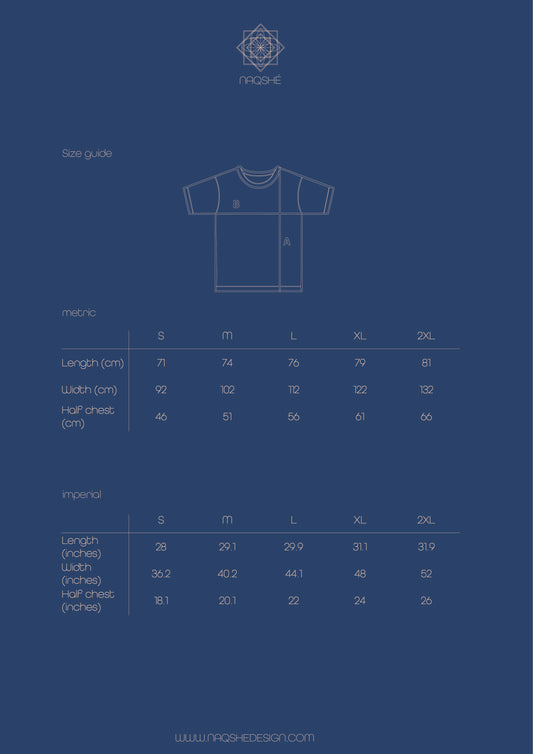 care instruction naqshe design t-shirt oriental geometric design pattern