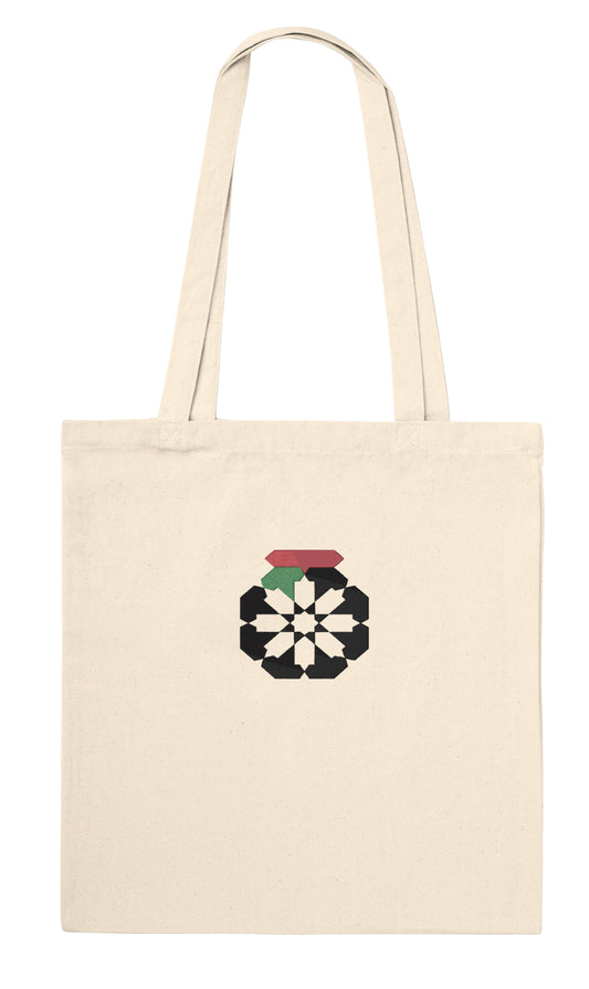 Embroidered Palestinian Flag Tote Bag